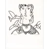 ZENDEL Gabriel - Lithographie originale "Portrait de femme" 65x48cm