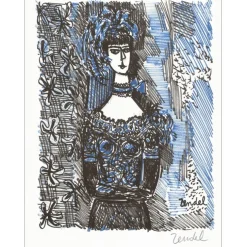 ZENDEL Gabriel - Lithographie "Portrait" 32x25cm