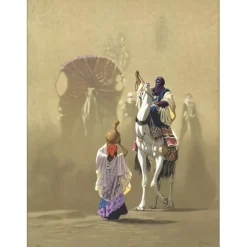 ZIANI Hocine - Lithographie originale "Offrande" 56x76cm