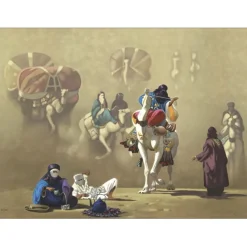 ZIANI Hocine - Lithographie originale "La rencontre" 56x76cm
