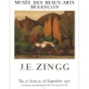 ZINGG Jules-Émile - Lithographie "Exposition Musée des beaux arts, Besançon" 72x53cm - 1971